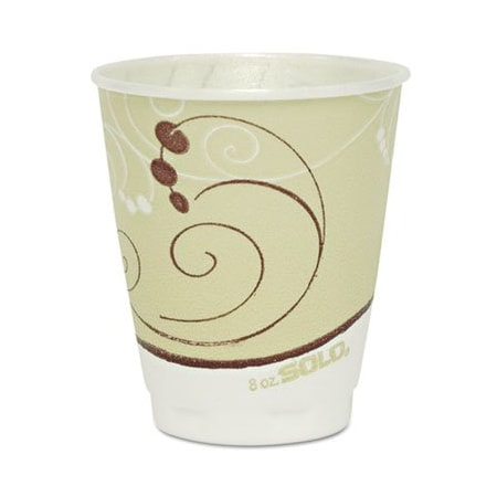 Dart SYMPHONY DESIGN TROPHY FOAM HOT/COLD DRINK CUPS, 8 OZ, BEIGE, 1000PK X8J8002